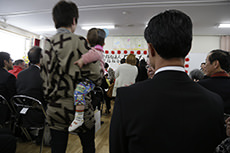 Ishinomaki-Higashi Nursery School. Dedication Ceremony.