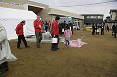 Ishinomaki-Higashi Nursery School. Dedication Ceremony.