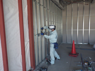 Ishinomaki-Higashi Nursery School under construction. October 2013 Electrical construction.